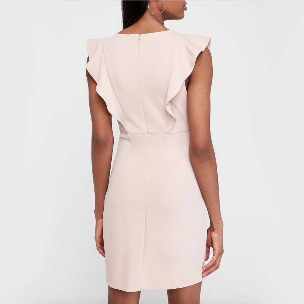 Express Ruffle Sleeve Sheath Dress - Picture 2 of 10